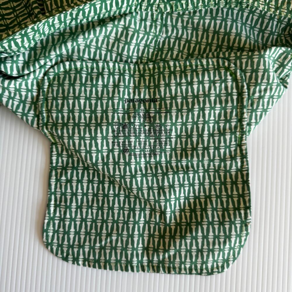 Patagonia Board Shorts Men’s 33 Green Geometric Surf Swim Beach Quick Dry - Picture 4 of 16
